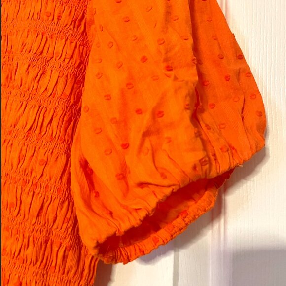 J. Crew Puff-Sleeve Textured Voile Smocked Top NWT – Size M - Picture 4 of 6